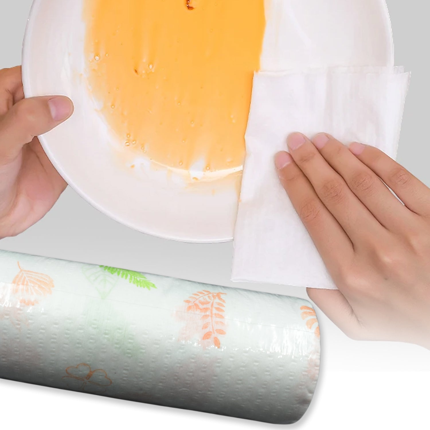 9429 Non Woven Reusable and Washable Kitchen Printed Tissue Roll Non-stick Oil Absorbing Paper Roll Kitchen Special Paper Towel Wipe Paper Dish Cloth Cleaning Cloth 40 sheets / Pulls 9429 Non Woven Reusable and Washable Kitchen Printed Tissue Roll Non-stick Oil Absorbing Paper Roll Kitchen Special Paper Towel Wipe Paper Dish Cloth Cleaning Cloth 40 sheets / Pulls